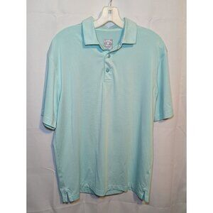 Callaway Mens Size Medium Blue Pin Stripped Opti Dry Short Sleeve Polo Golf